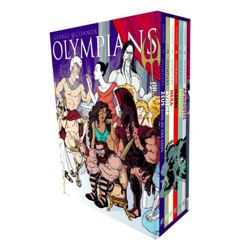George O'Connor Olympians Boxed Set Books 1-6: Zeus, Athena, Hera, Hades, Poseidon & Aphrodite