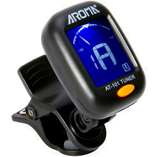 Feluog Clip On Guitar Tuner For All Instruments, Ukulele, Guitar, Bass, Mandolin, Violin, Banjo, Large Clear LCD Display For Guitar Tuner, Chromatic Tuner