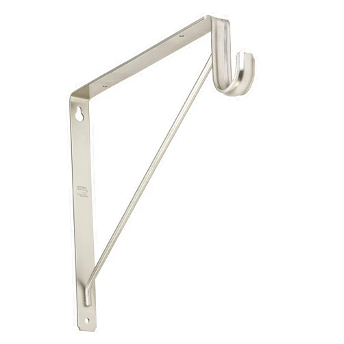 National Hardware Stanley Hardware S822-093 108BC Heavy Duty Shel and Rod Bracket in Satin Nickel finish
