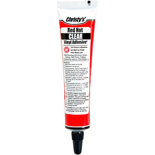 Christy's Red Hot Vinyl Adhesive, Clear, 1.5 oz Tube