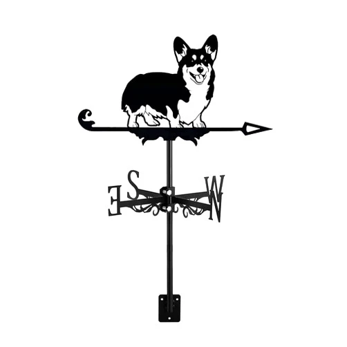 ANCNA-U Garden Weather Vane wind vane Animal Dog Puppy Shape Weathercock Decorative Yard Wind Direction Indicator for Decor Roof Outdoor Courtyard Decoration,Corgi