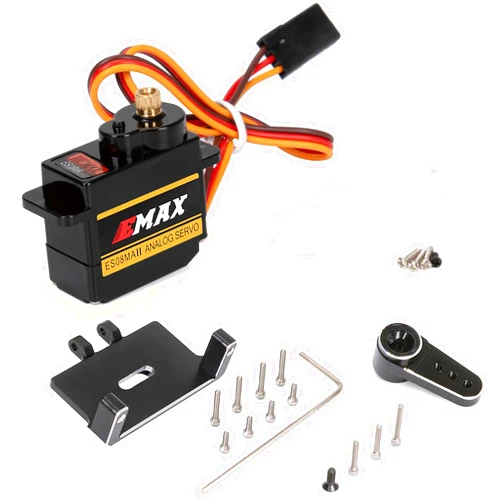 AcrossTerra RC Servo Steering Servo EMAX Steering Servo with Servo Mount Bracket and Servo Arm for RC Car Boat Model Parts AX24 Axial SCX24