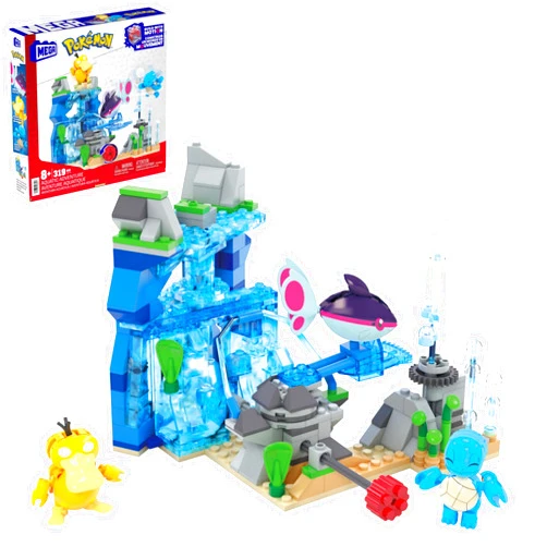 MEGA Pokémon Building Toys Set Aquatic Adventure with 319 Pieces, 2 Poseable Characters, for Kids