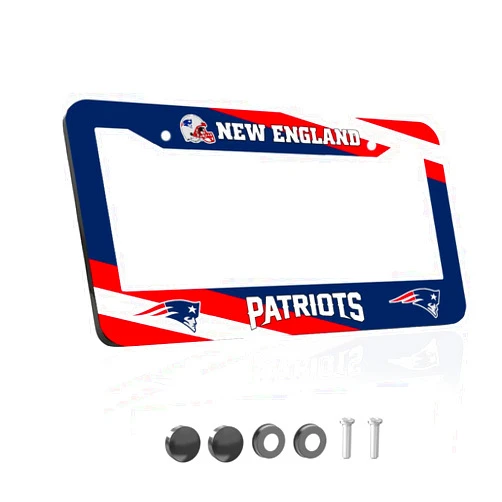 ZHGOODA 1PCS High-End Stainless steel Sports Team Fans License Plate Frames for Patriots, AGZ-J