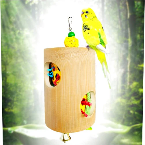GJRGEG1Y Parrot Release Toy Natural Bird Nest with Color Paper Inside Helps Parrot Develop Intelligence Sturdy and Durable Bird Toy