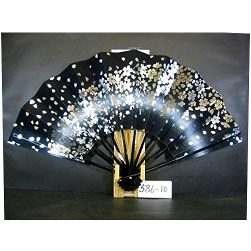 Maisensu JAPANESE Sensu Fan With the wind Folding NEW Black A586-10