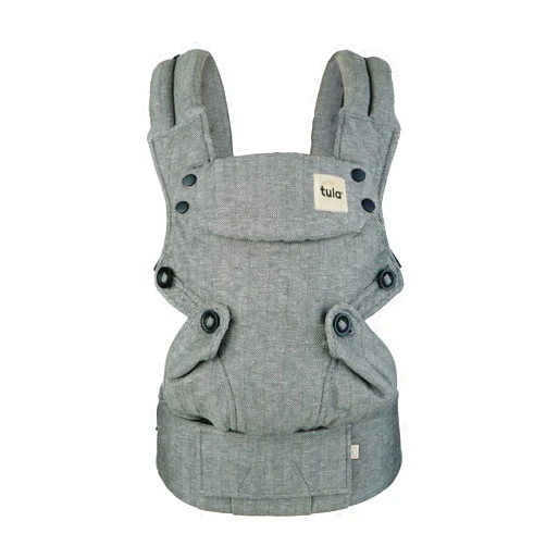 TULA Baby Tula Explore Baby Carrier, Adjustable Newborn to Toddler Carrier, Ergonomic and Multiple Positions for 7 – 45 pounds (Linen Ash)