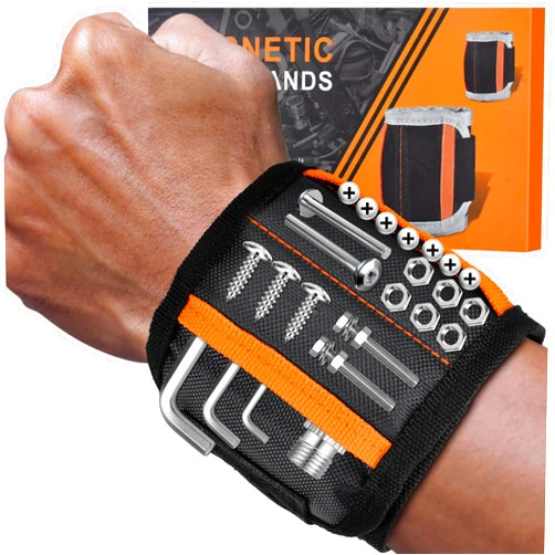 Tmacker Magnetic Wristband Fathers Day Gifts for Men Dad - Tools for Holding Screws Nail Drill Bits, Christmas Gifts for Boyfriend Husband Grandpa on Birthday Stocking Stuffers Valentines Day Galentines