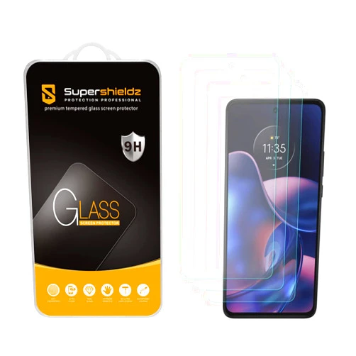 Supershieldz (3 Pack) Designed for Motorola Edge (2022) Tempered Glass Screen Protector, Anti Scratch, Bubble Free