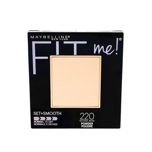 Maybelline New York Fit Me Set + Smooth Powder Makeup, Natural Beige, 0.3 oz.
