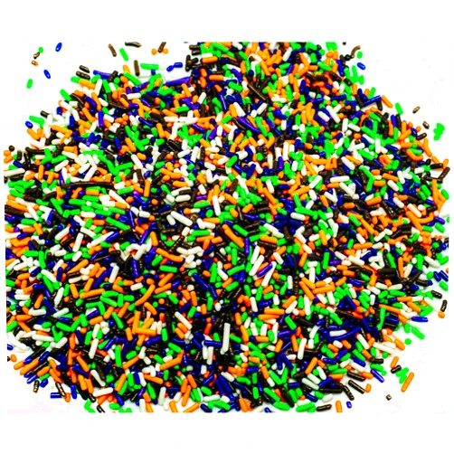 Sprinkle Me This Wicked and Frightful Mix - Orange White Black Purple and Lime Green Halloween Jimmies - Cake Pop Cookie Cupcake Cakes Semi-Sweet Edible Confetti Decorations Sprinkles Dessert Jimmies Toppers - 4 Oz