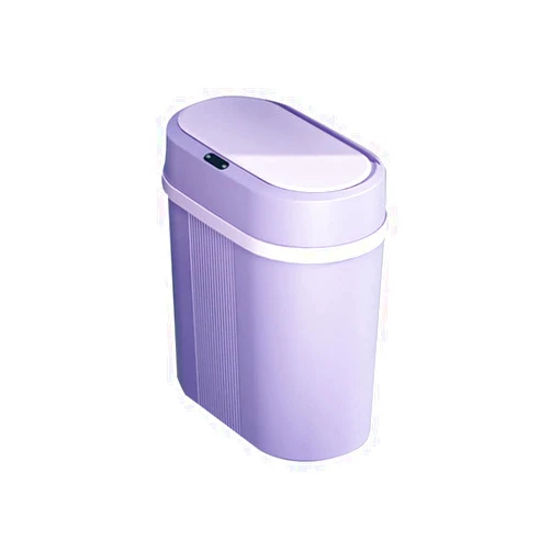 Jaquiain Trash Can Electronic Automatic Garbage Bin Waterproof Bathroom Kitchen Dustbin Intelligent Waste Bin Purple
