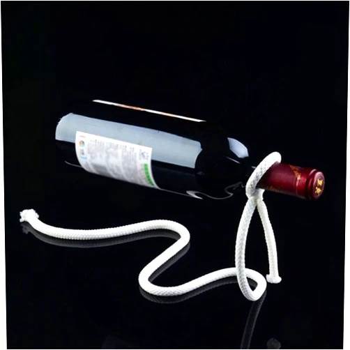 CdyBox Magic Rope Wine Bottle Holder Stand Rack Bar Gift (Rope)