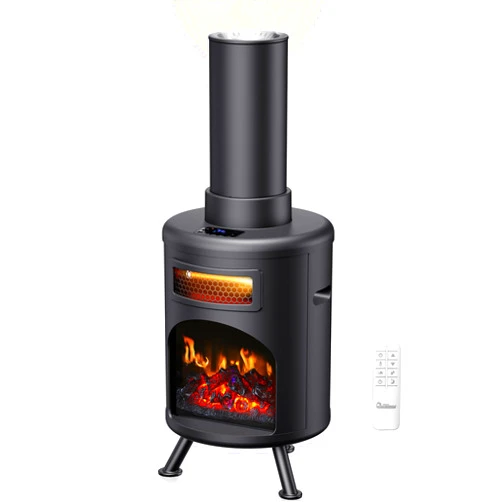 DR. INFRARED HEATER DR-991 Portable Electric Fireplace Space Heater w/Humidifier & Remote, Infrared Heat, 3D Flame Effect, Timer, Quiet, 1500W, ETL Listed, Freestanding, LED Display