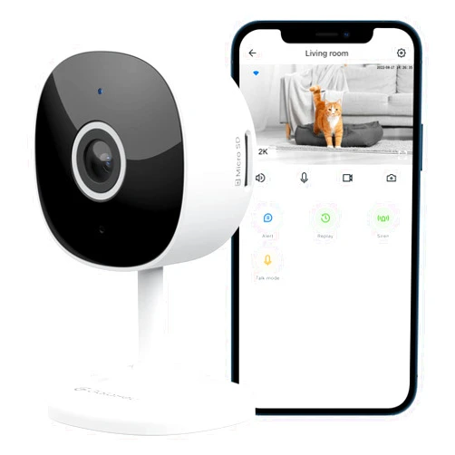 GALAYOU WiFi Camera 2K, Galayou Indoor Home Security Cameras for Baby/Elder/Dog/Pet Camera with Phone app,24/7 SD Card Storage,Works with Alexa & Google Home G7