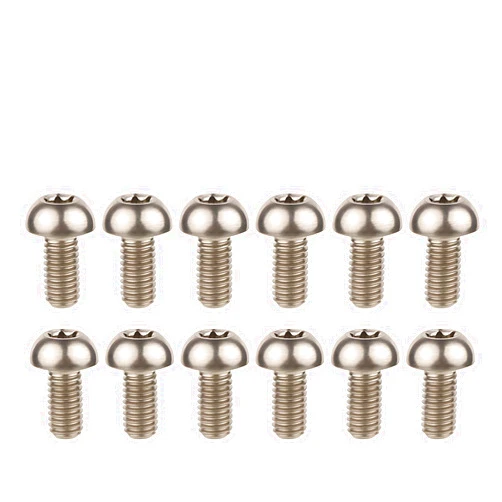 Maxiulan 12Pcs Titanium Bolts M5x10mm Bicycle Bike Disc Brake Cycle Rotor Screws Gr5 (Silver)
