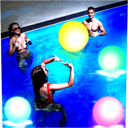 FUTUREPLUSX 2PCS Light Up Beach Balls, 16