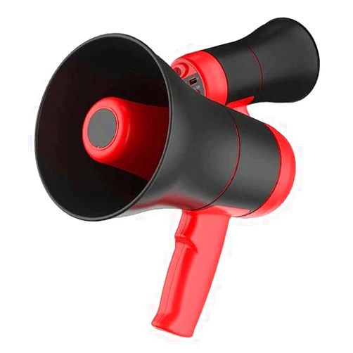 IHZVMUCXJG Portable Bullhorn Portable 30w Bullhorn Speaker Adjustable Volume Control Outdoor Voice Megaphones Bullhorn Built-in Siren/Alarm Clock - Music Lightweight