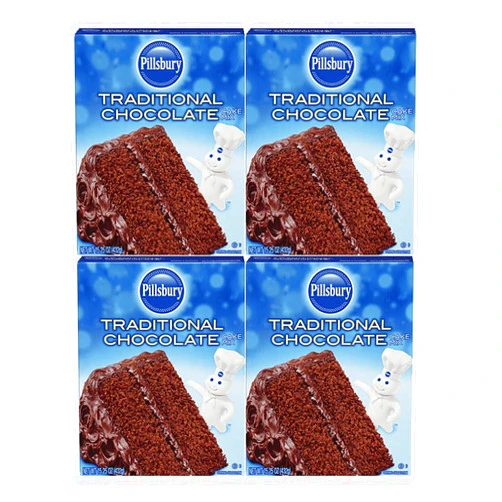 Palatize Pillsbury Traditional Chocolate Cake Mix, 15.25 oz - Palatize Pack of 4