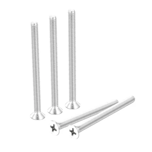 uxcell 30 Pcs M4-0.7x50 Machine Screws Phillips Pan Cross Head Screws Fasteners Bolts Stainless Steel Silver for Wall Socket, House Repairs