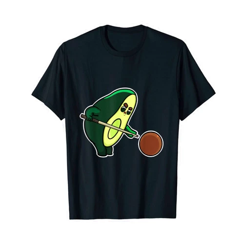 Lustiges Avocado Obst Billardschläger Kugel Motiv Avocado Fruit Billiards Sports Hobby Leisure Gift T-Shirt