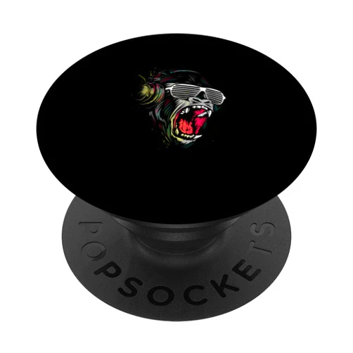 Gorilla head - Gorilla male - Monkey Ringleader - Primate PopSockets Swappable PopGrip