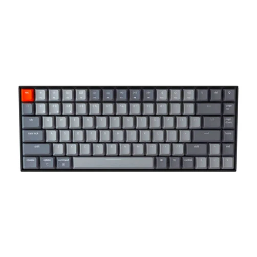 Keychron K2 75% Layout Bluetooth Wireless Mechanical Gaming Keyboard with Gateron G Pro Brown Switch/White LED Backlit/USB C/Anti Ghosting/N-Key Rollover, 84 Keys, for Mac Windows-Version 2