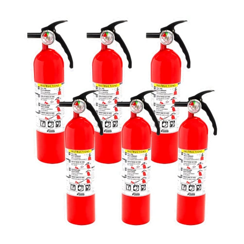 Kidde Fire Extinguisher for Home, 1-A:10-B:C, Dry Chemical Extinguisher, Red, Mounting Bracket Included, 6 Pack