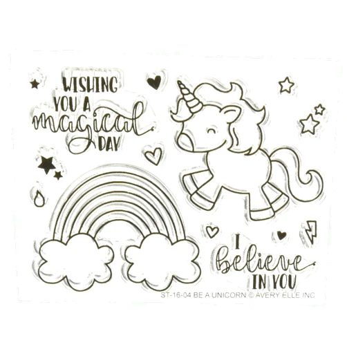 Avery Elle Clear Stamp Be A Unicorn
