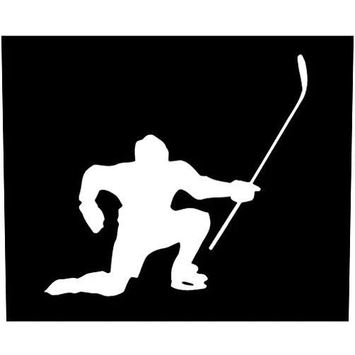 Makarios LLC Hockey Celly Celebration Goal MKR Decal Vinyl Sticker |Cars Trucks Vans Walls Laptop|White|5.5 x 5.0 in|MKR1104