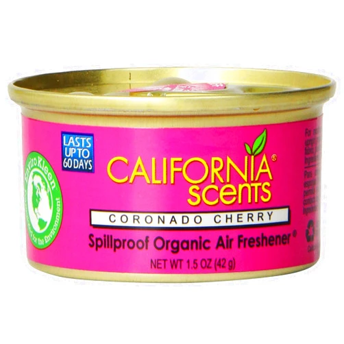 California Scents Spillproof Organic Air Freshener, Coronado Cherry, 1.5 Ounce Canister (Pack of 4)