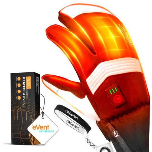 Neberon Heated Mittens for Men Women, 7.6V Rechargeable Battery Electric Mittens, Event Waterproof and Breathable Winter Mittens, Perfect for Skiing Snowboarding Motorcycling Hunting Camping