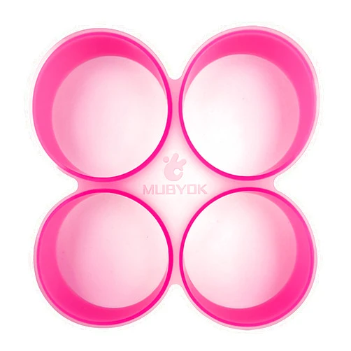 MUBYOK (300 Design Optional) MUBYOK M376 4inch Circles 4 Cavity Silicone Freshie Mold for Baking Aroma Beads Car Freshie Supplies