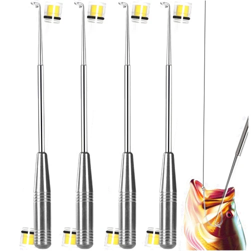 YIMISIMON Fish Hook Remover Tool, Fishing Hook Quick Removal Descending Device, Fishing Gear Security Equipment Kits for Adult, Hook Extractor Accessories Detacher Tools with 4PCS Storage Tube