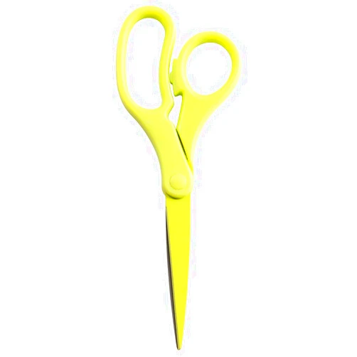 JAM PAPER Multi-Purpose Precision Scissors - 8 Inch - Neon Lime Green - Ergonomic Handle & Stainless Steel Blades - Sold Individually