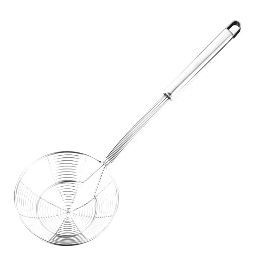 Hiware Solid Stainless Steel Spider Strainer Skimmer Ladle, Kitchen Utensils Wire Strainer Pasta Strainer Spoon, 7 Inch
