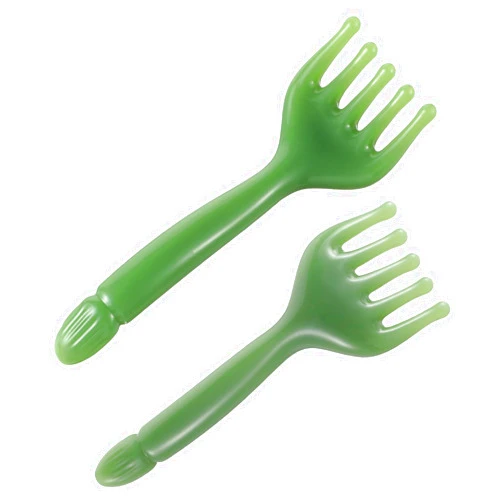 WY LIGHTING LEVEL 2Pcs Head Massager Manual Hair Scalp Massager Gua Sha Five Claw Massage Tool Comb Portable Handheld Resin Relax Tool for Father's Day Mother's Day Gifts (Green)