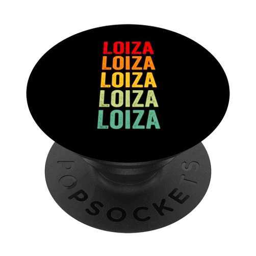 Loiza County, Puerto Rico City Loiza County, Puerto Rico, Rainbow Text Design PopSockets Swappable PopGrip