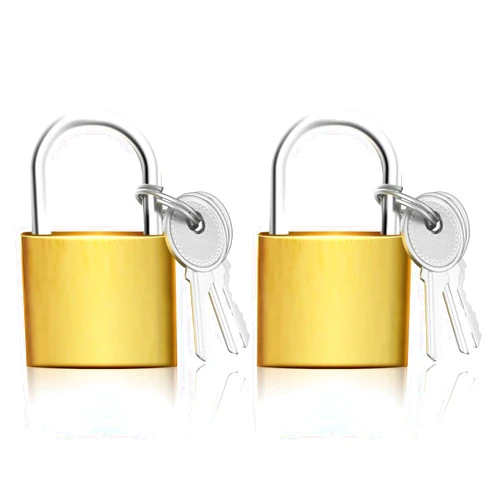 SH·ATM 2 Pcs 32mm Padlock, Solid Locks with Keys, Waterproof and Rustproof Small Padlock with 3 Keys, Lock for Locker, Suitcase, Gate, Case