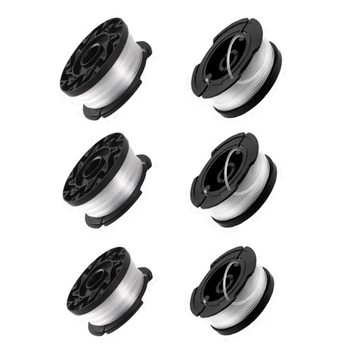 CEZETO 6 Packs Replacement Spools for Black & Decker Models, AF-100 Trimmer String 30 Feet 0.065 Auto Feed Spool, Trimmer Line