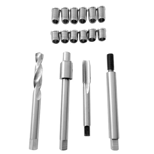 BZBMGMO M6*1.00 Two Sizes Thread Repair kit (Including 6 Inserts 12mm Length,6 Stainless Steel Inserts 9.4mm Length)