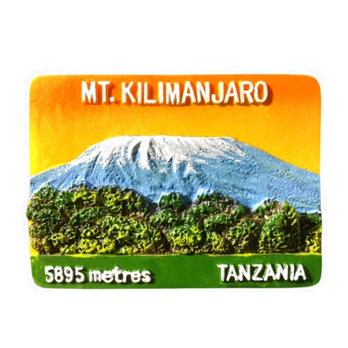 Moiilvcla Mt. Kilimanjaro Tanzania Refrigerator Magnet Travel Souvenir 3D Fridge Decoration Magnetic Sticker Craft Collection