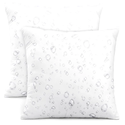 Utopia Bedding Outdoor Pillow Inserts 16 x 16 Inches (Pack of 2, White), Water Resistant Garden Throw Pillows for Patio and Porch Furniture