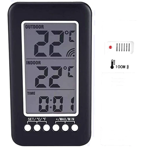 HAYNAH Room Thermometer Indoor,Indoor Outdoor Thermometer Wireless Temperature and Humidity Monitor with Outdoor Temperature Monitor