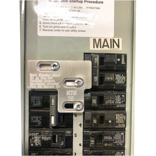 Wired Rite WR-75 100 amp Generator Interlock for Electrical Panels, Horizontal Left to Right Style Main Breaker