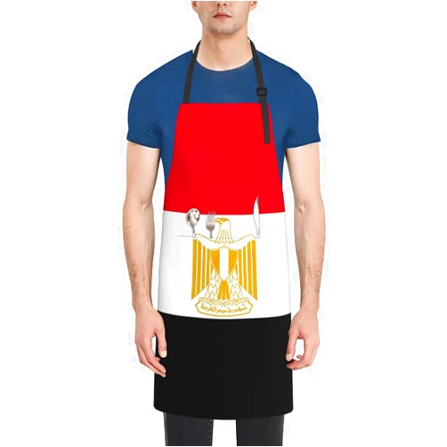 OFCAG Egyptian Flag Adult Pocket Apron Fashionable Kitchen Apron Cooking Baking Painting And More Multi Purpose