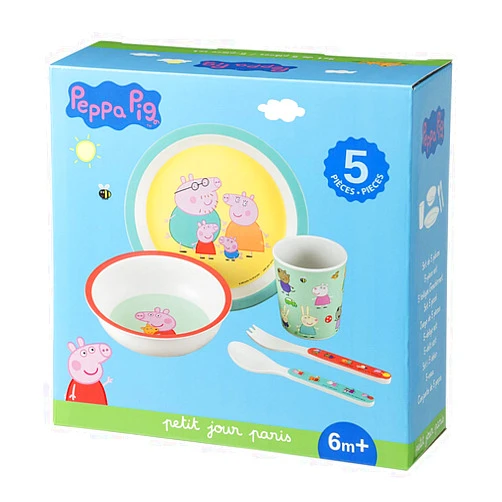 Peppa Pig Petit Jour Paris - Set of 5 Pieces Peppa Pig - with Its Gift Box!