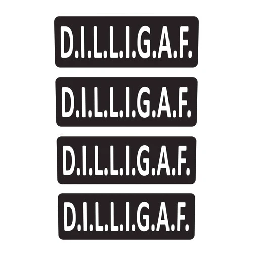 Sticker Tiger DILLIGAF Do I Look Like I give a f..k Sticker Bumper Decal American 1