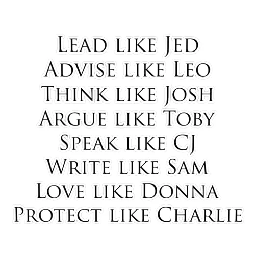 Vision Graphics Magnet The West Wing Personalities Magnet Vinyl Decal Sticker 5