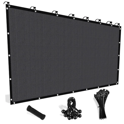 Shade&Beyond 90% Sun Shade Cloth with Grommets, 4' X 8' Pergola Shade Cover Canopy, Mesh Tarp Sun Screens for Patio, Outdoor, Garden, Backyard, Dark Gray